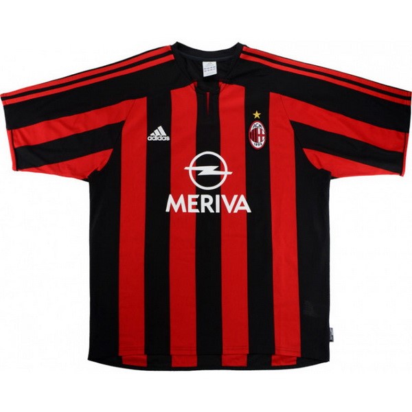 Tailandia Camiseta AC Milan 1ª Retro 2003 2004 Rojo